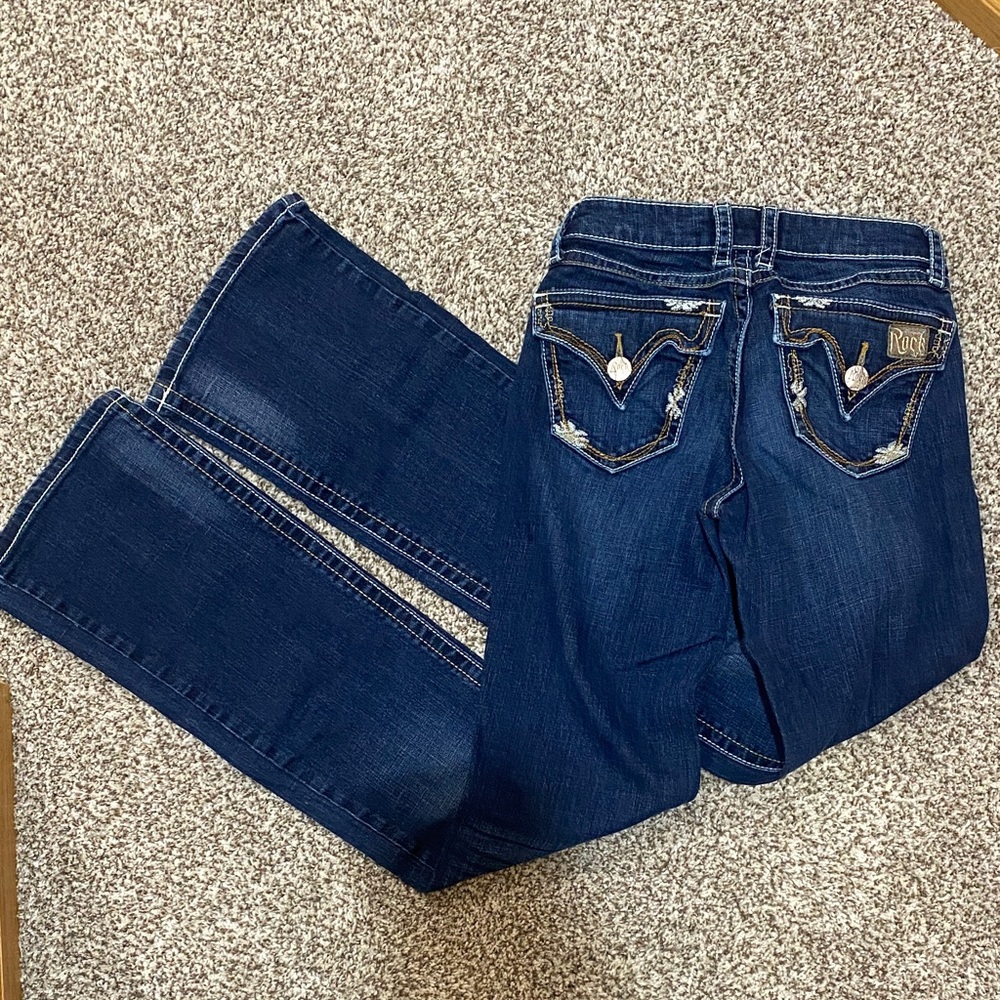 Wrangler Rock 47 Dark Blue Bootcut Jeans
